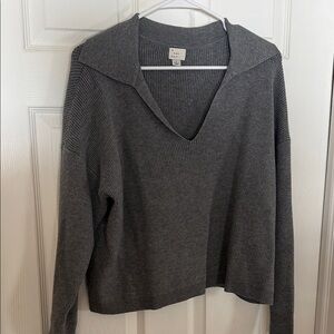 a new day Charcoal V-Neck Sweater